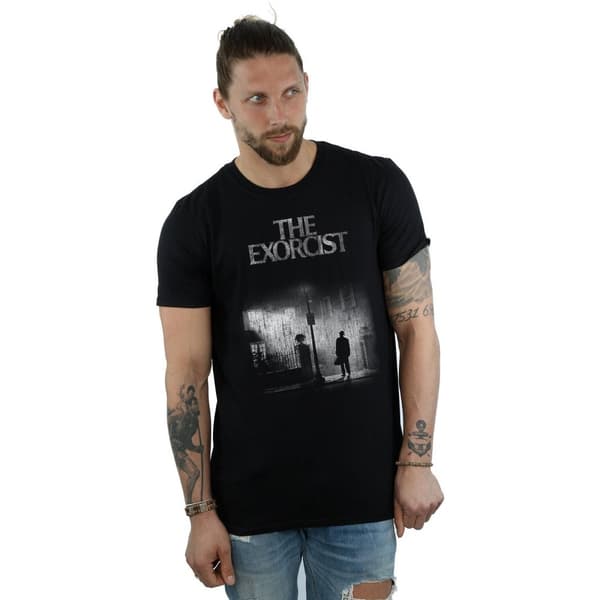 The Exorcist Mens Mono Distressed Poster T-Shirt