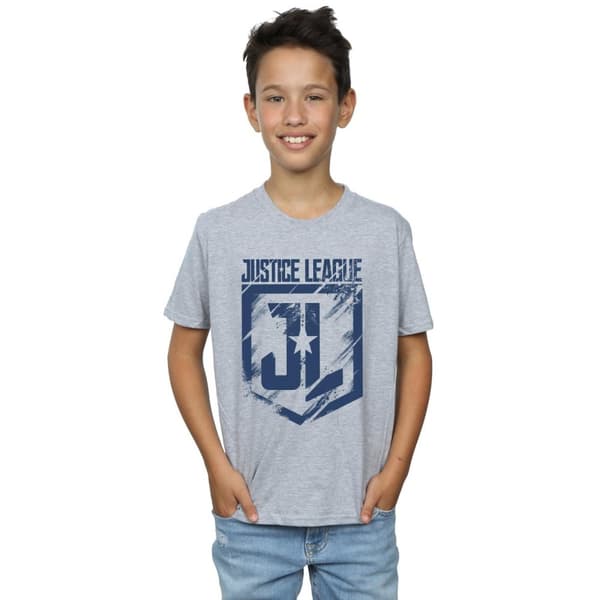 DC Comics Boys Justice League Movie Indigo Logo T-Shirt