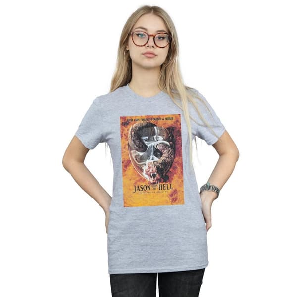 Friday The 13th Womens/Ladies Jason Goes To Hell Cotton Boyfriend T-Shirt