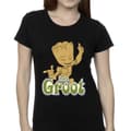 Miniatyrbilde 3 av 4: Guardians Of The Galaxy Womens/Ladies Groot Dancing Cotton T-Shirt