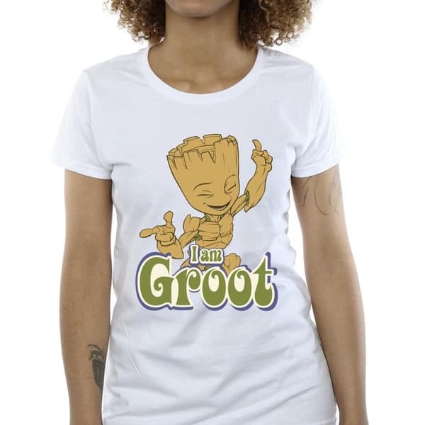 Guardians Of The Galaxy Dam/Tjej Groot Dancing - T-shirt i bomull