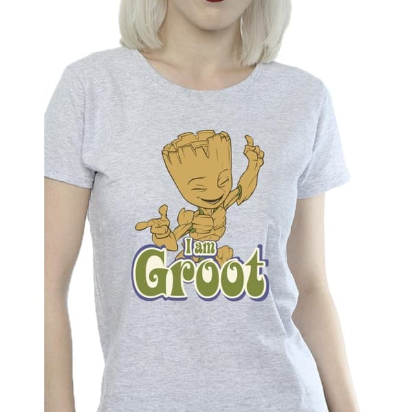 Guardians Of The Galaxy Womens/Ladies Groot Dancing Cotton T-Shirt