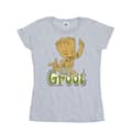 Miniatyrbilde 1 av 4: Guardians Of The Galaxy Womens/Ladies Groot Dancing Cotton T-Shirt