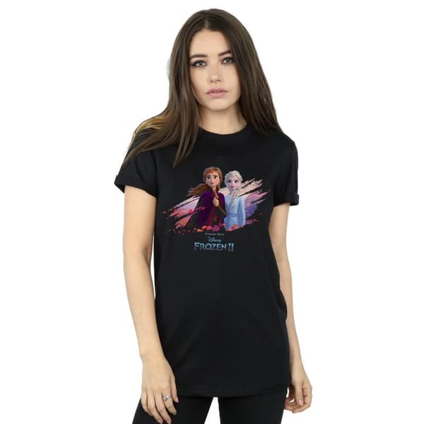 Disney Dam/Tjej Frozen 2 Elsa och Anna Naturen är vacker Boyfriend T-shirt i bomull