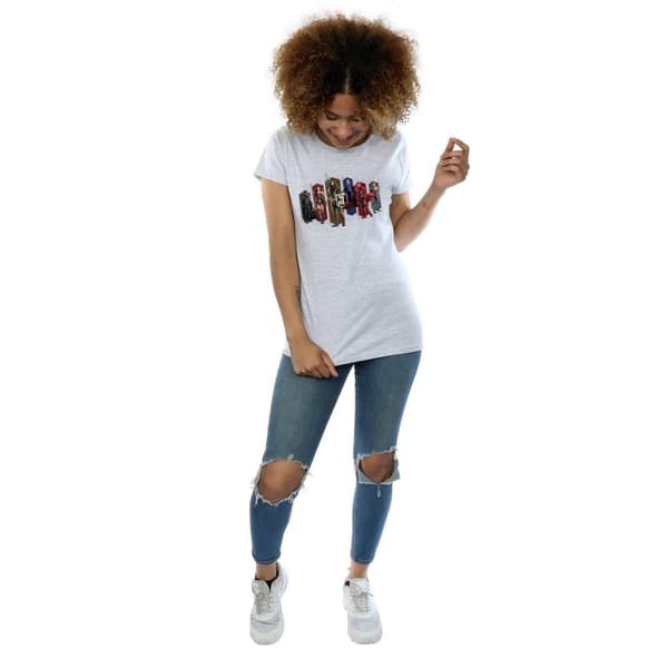 DC Comics Womens/Ladies Justice League Movie Team Hexagons Cotton T-Shirt