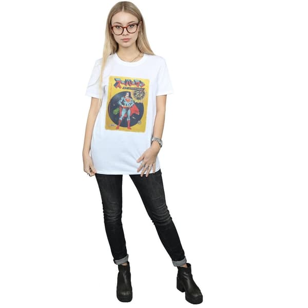 DC Comics Womens/Ladies Superman International Cover Cotton Boyfriend T-Shirt