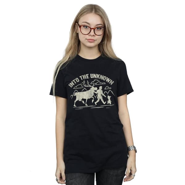 Disney Dam/Tjej Frozen 2 Into The Unknown Boyfriend T-shirt i bomull