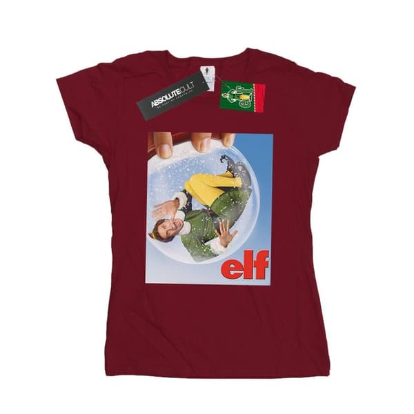 Elf Womens/Ladies Snow Globe Poster Cotton T-Shirt