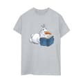Miniatyrbillede 1 af 3: Disney Womens/Ladies Frozen Olaf Reading Cotton Boyfriend T-Shirt