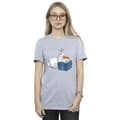 Miniatyrbillede 2 af 3: Disney Womens/Ladies Frozen Olaf Reading Cotton Boyfriend T-Shirt