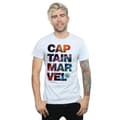 Miniatyrbillede 2 af 3: Marvel Mens Captain Marvel Space Text T-Shirt