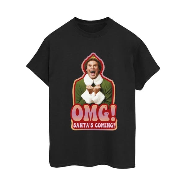 Elf Dam / Dam Santa´s Coming Boyfriend T-shirt i bomull
