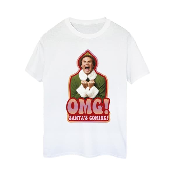 Elf Dam / Dam Santa´s Coming Boyfriend T-shirt i bomull