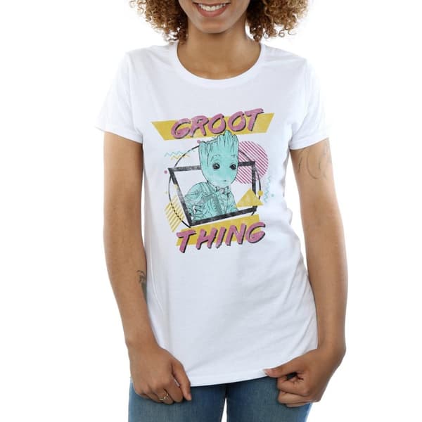 Marvel Womens/Ladies Guardians Of The Galaxy Vol. 2 Groot Thing Cotton T-Shirt