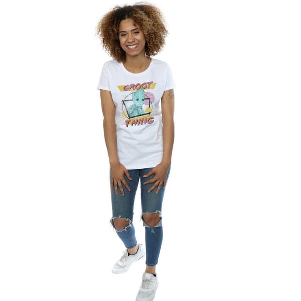 Marvel Womens/Ladies Guardians Of The Galaxy Vol. 2 Groot Thing Cotton T-Shirt