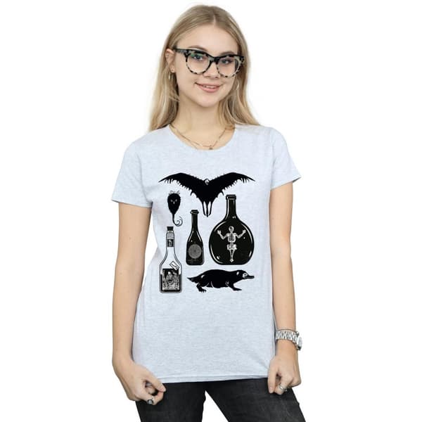 Fantastic Beasts Womens/Ladies Plain Icons Cotton T-Shirt