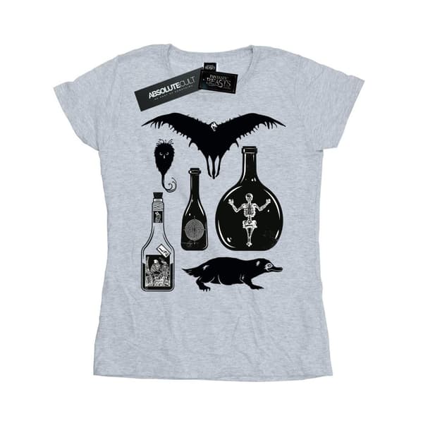Fantastic Beasts Womens/Ladies Plain Icons Cotton T-Shirt