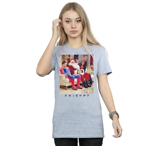 Friends Womens/Ladies Superman And Santa Cotton Boyfriend T-Shirt