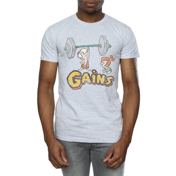 The Flintstones Mens Bam Bam Gains Distressed T-Shirt