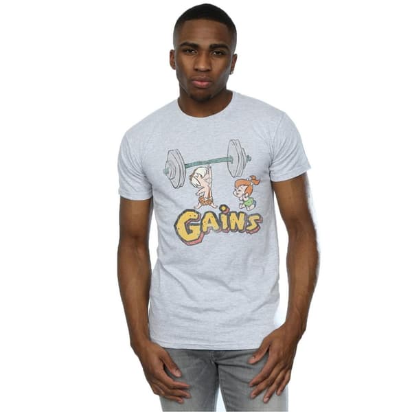 The Flintstones Mens Bam Bam Gains Distressed T-Shirt