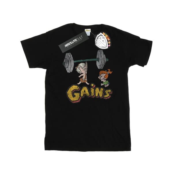 The Flintstones Mens Bam Bam Gains Distressed T-Shirt