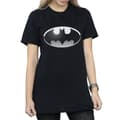 Miniatyrbild 3 av 5: DC Comics Dam/Tjej - Batman med fläckig logotyp - Boyfriend-t-shirt i bomull