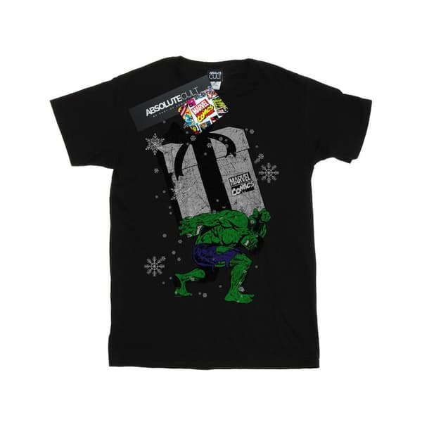 Marvel T-shirt för pojkar - Santa Hulk Black 5-6 Years