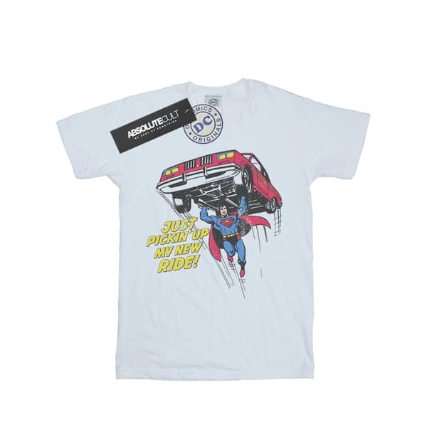 DC Comics Dam/Tjej Superman New Ride Boyfriend T-shirt i bomull