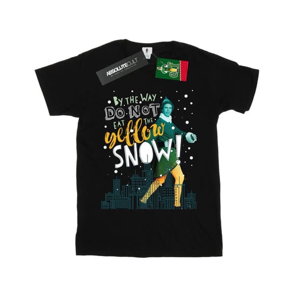 Elf Womens/Ladies Yellow Snow Cotton Boyfriend T-Shirt