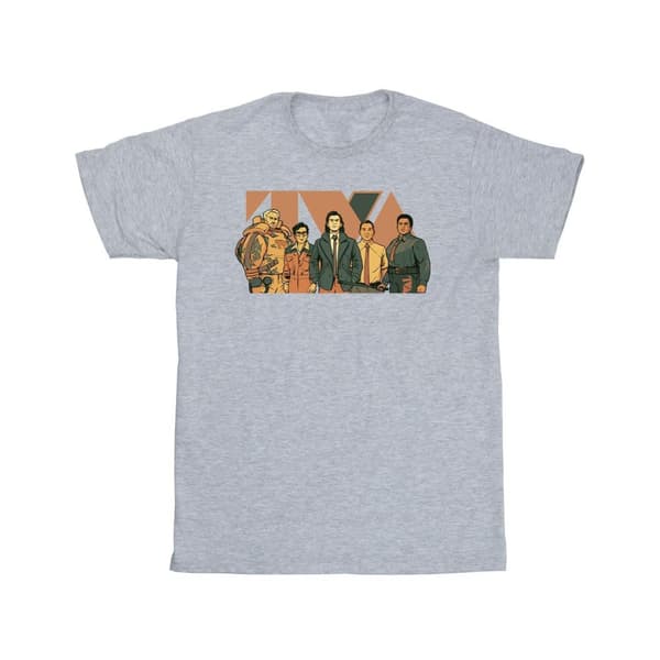 Marvel T-shirt i bomull med Loki TVA Group för flickor