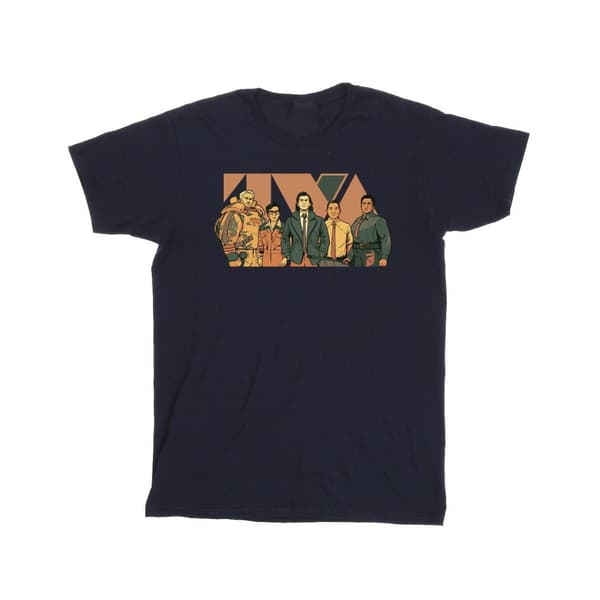 Marvel T-shirt i bomull med Loki TVA Group för flickor