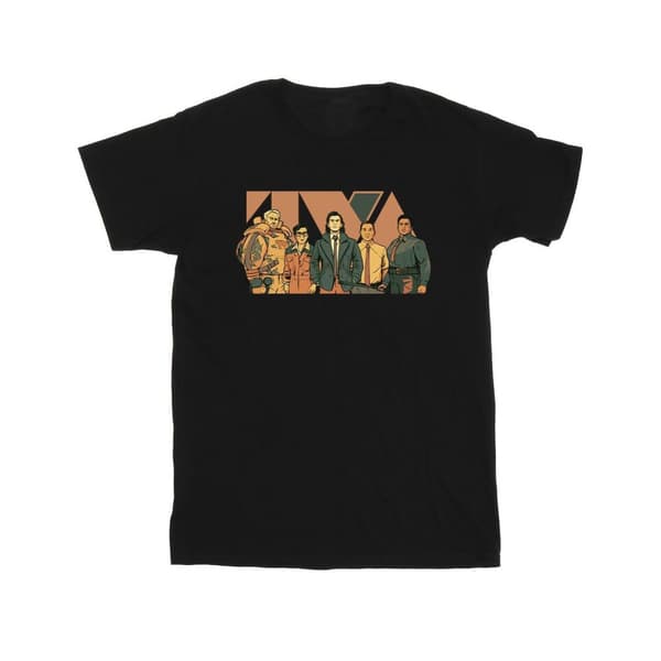 Marvel T-shirt i bomull med Loki TVA Group för flickor