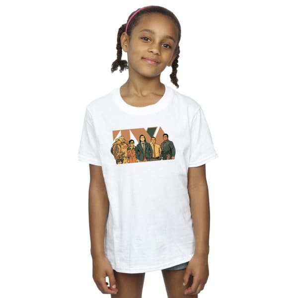 Marvel T-shirt i bomull med Loki TVA Group för flickor
