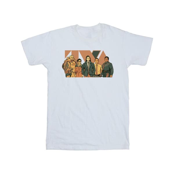 Marvel T-shirt i bomull med Loki TVA Group för flickor