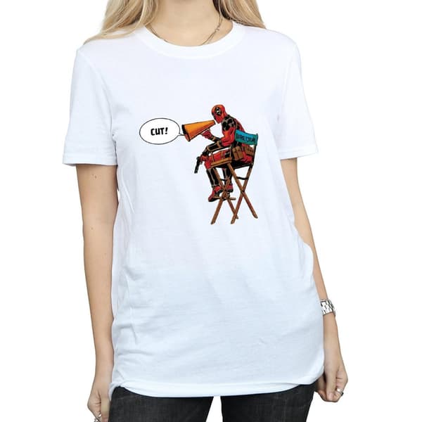 Marvel Womens/Ladies Deadpool Director´s Chair Cotton Boyfriend T-Shirt