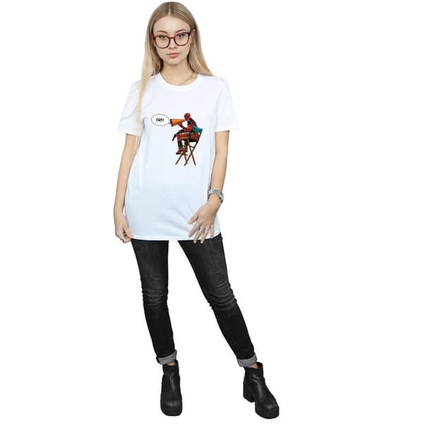 Marvel Womens/Ladies Deadpool Director´s Chair Cotton Boyfriend T-Shirt