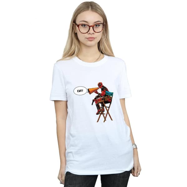Marvel Womens/Ladies Deadpool Director´s Chair Cotton Boyfriend T-Shirt