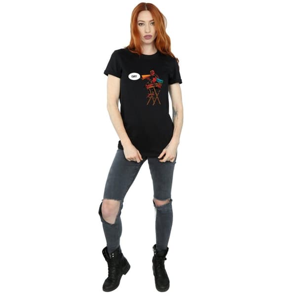 Marvel Womens/Ladies Deadpool Director´s Chair Cotton Boyfriend T-Shirt