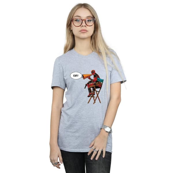 Marvel Womens/Ladies Deadpool Director´s Chair Cotton Boyfriend T-Shirt