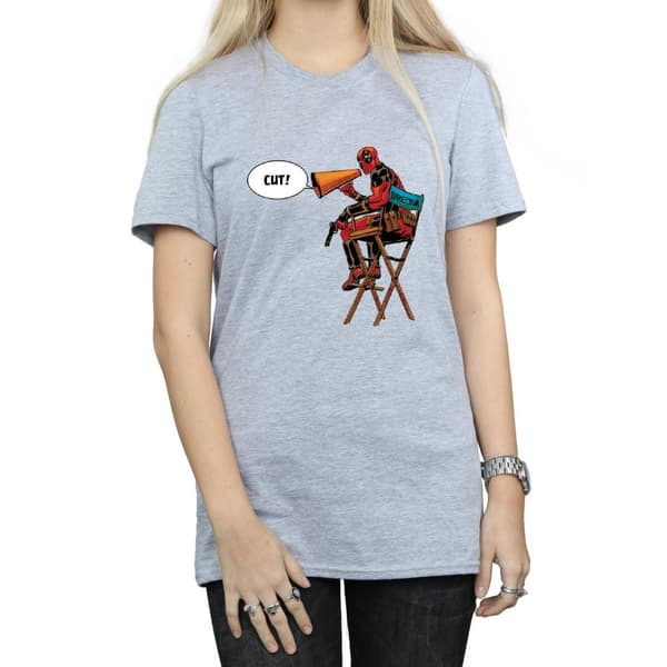 Marvel Womens/Ladies Deadpool Director´s Chair Cotton Boyfriend T-Shirt