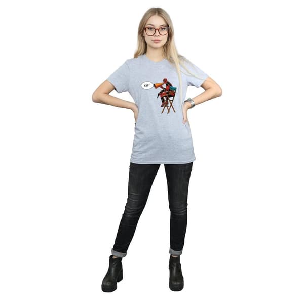 Marvel Womens/Ladies Deadpool Director´s Chair Cotton Boyfriend T-Shirt