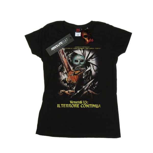 Friday The 13th Womens/Ladies Italian Movie Poster Cotton T-Shirt