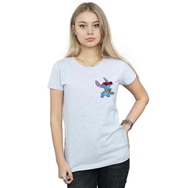 Disney Womens/Ladies Lilo And Stitch Guitar Cotton T-Shirt