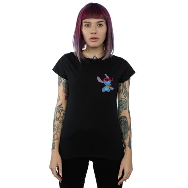 Disney Womens/Ladies Lilo And Stitch Guitar Cotton T-Shirt