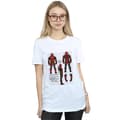 Miniatyrbillede 2 af 5: Marvel Womens/Ladies Deadpool Action Figure Plans Cotton Boyfriend T-Shirt