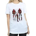 Miniatyrbillede 3 af 5: Marvel Womens/Ladies Deadpool Action Figure Plans Cotton Boyfriend T-Shirt