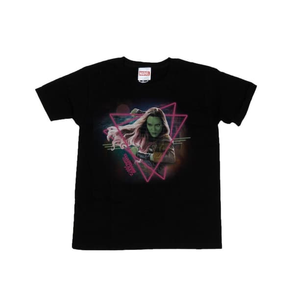 Marvel Girls Guardians Of The Galaxy Neon Gamora Cotton T-Shirt
