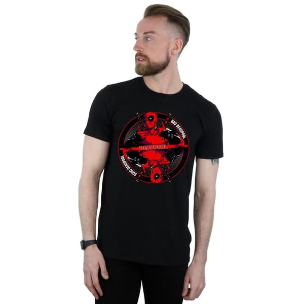 Marvel Mens Deadpool Good Bad T-Shirt