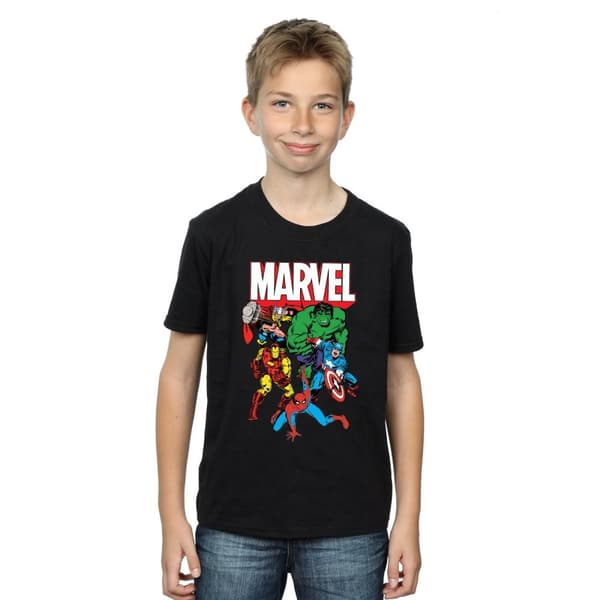 Marvel T-shirt för pojkar med hjältegrupp