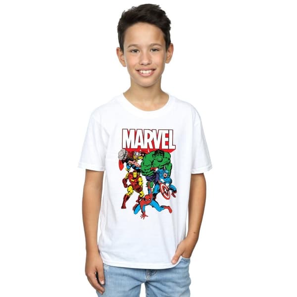 Marvel T-shirt för pojkar med hjältegrupp